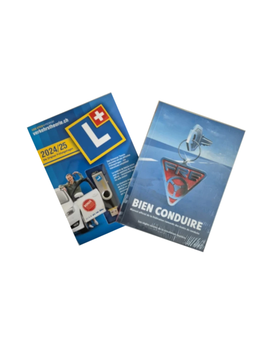 Pack Clé USB + app smartphone "Examentheorique.ch" A+B et Livre "Bien conduire"